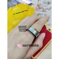 316 Stainless Steel Rings*316不锈钢戒指/ cincin stainless steel 316(R163)