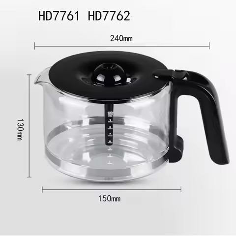 Coffee Maker Glass Jug for Philips HD7761 HD7762 HD7765 HD7766 HD7767 HD7768 HD7769 Coffee Maker Spa