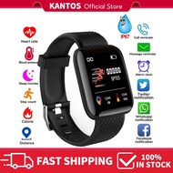 KANTOS 2024 3 Month Warranty 116 Plus Smart Watch Blood Pressure Heart Rate Monitor Waterproof Fitness Tracker Watch Smart Band