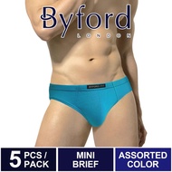Byford (5 Pcs) Seluar Dalam Lelaki | Byford Underwear Mini Brief Assorted Colour - BUD5113M