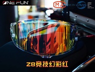 OneFun Z8 X15 RF1400 ฟิล์มป้องกันหมอกเปลี่ยนสีแบบสะท้อนแสงสีสันสดใสสำหรับหมวกกันน็อค SHOEI แบบ Z8 X1