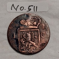 uang koin kuno 1 cent nederland indie 1833d langka No.511