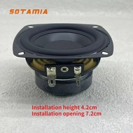 SOTAMIA 1pcs 3 Inch Mid Bass Speaker 4 Ohm 10W Black Paper Cone Rubber Edge Home Smart Audio DIY Boo
