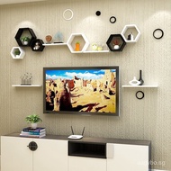 Wall Shelf Punch-Free Bedroom Wall Shelf Living Room Television Background Wall Decoration Shelf Wall Hanging