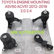 100% ORIGINAL TOYOTA CAMRY 2012-2018 ASV50 ACV51 2.0/2.4 ENGINE MOUNTING 4PCS 1SET MADE IN JAPAN HARGA PEMBORONG PROMOSI