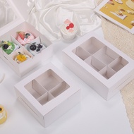 4/6 Grid Box Cavity Cupcake Muffin Box Egg Tart Packaging Plain Cup Cake Flexi Cavity Food Storage B