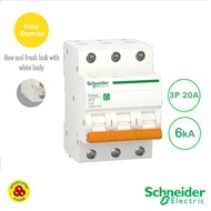 Schneider MCB 3P 20A 6kA New Domae MCB Breaker 3 Phase 20 6kAAMP