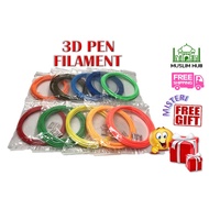3D PEN FILAMENT: 5 UNIT/10 UNIT x 10 METERS PLA RANDOM COLOURS