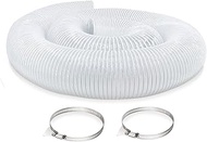 JUYO VONSAN 8 Inches Dust Collection Hose 10ft Flex Hose Heavy Duty 8 In Clear PVC Dust Debris Dust 