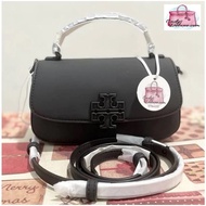 **CHAT FOR THE AVAILABILITY FIRST**NEW AUTHENTIC INSTOCK TORY BURCH BRITTEN MATTE MINI TOP HANDLE BAG BLACK 149655