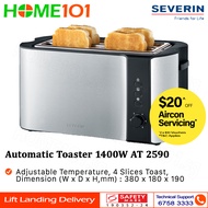 Severin Automatic Long Slot Toaster 4 Slice 1400W AT 2590