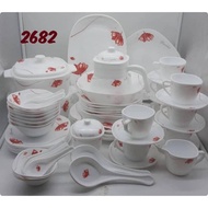 DINNER SET OPAL SQUARE 72PCS READY STOCK