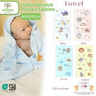 Baby Towel - Libby Cotton Screen Printed Towel 60X120Cm