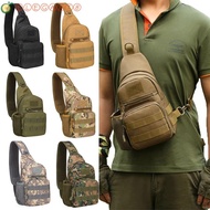 AELEGANT Chest Sling Bag, Oxford Water Resistant Shoulder Backpack, Durable with Water Bottle Holder Small Portable Men's Crossbody Bag Trekking