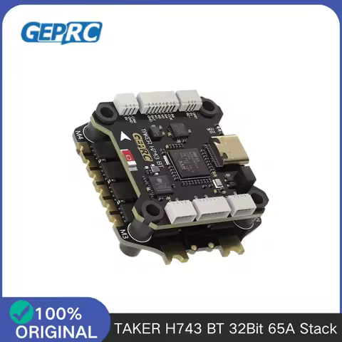 GEPRC TAKER H743 BT 32Bit 65A 4IN1 ESC Stack Dual Gyro Barometer Flight Data Log for MOZ7 V2 Racing 