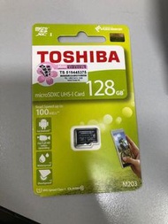 [全新] Toshiba 128GB CLASS 10 100MBs Micro SD Card 快速記憶卡 東芝