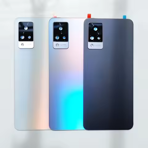 Back glass cover for Vivo V21 5G back door replacement backshell case V21 rear housing cover with ca