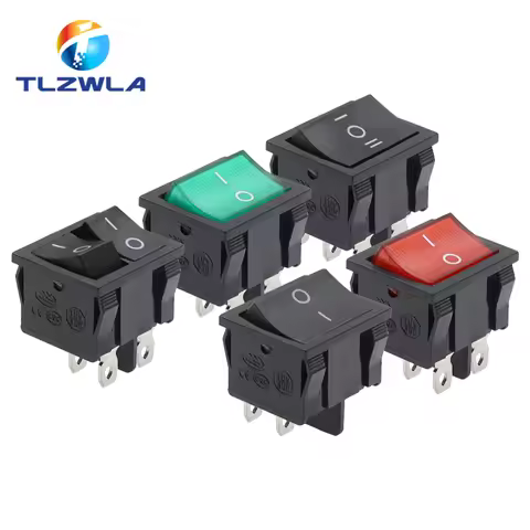 1PCS KCD5 21x24mm 21*24mm Rocker Switches Kit 4 Pin 6Pin 2 Position 3 Position 6A/12A 250VAC ON-OFF 