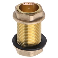 GOGUVO Tube Adaptor, G1/2 G3/4 G1 Male Brass Bulkhead Fitting, With 2 Silicone Gaskets Hose Fitting 
