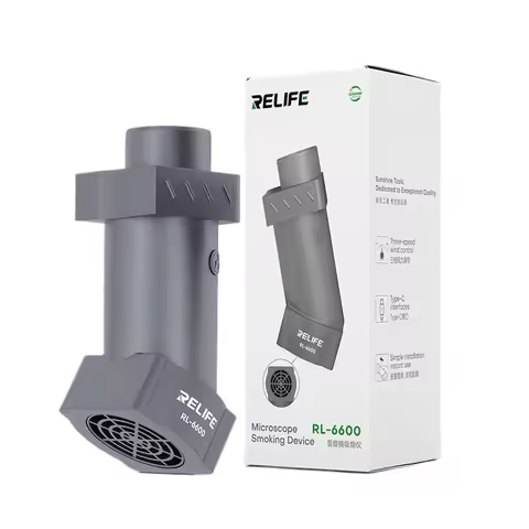 RELIFE RL-6600 Powerful Microscope Smoke Extractor Type-C Mobile Phone Welding Repair Oil Fumes Oil 