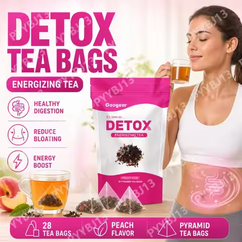 Googeer Herbal Wellness Supplement Bags, Daily Energy Digestive Support, Dandelion Rose Peach Flavor