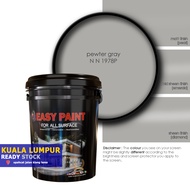 18 Liter -  PEWTER GRAY N N 1978P, Easy Paint All Surface for interior & exterior wall, wood and ste
