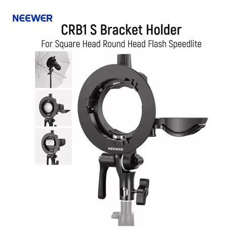 NEEWER CRB1 S Bracket Holder for Z2 Z1 Z760 NW760 NW700 TT560 Q3 Square Head Round Head Flash Speedl