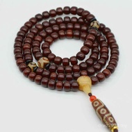 Bodhi Root Multi-Circle 108 Pcs 0.81.0 Supply String Brown Red Cinnabar Dzi Beads Hanging Beads Bodh