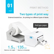♚♤ZJ9200 Waybill Printer Cellphone Bluetooth USB Thermal Sticker iOS Android Courier A6 Shipping Lab