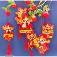 [ SET of 6 PCS ] HANGING TAG CNY 2026 APRIL/PEACH DECORATION,