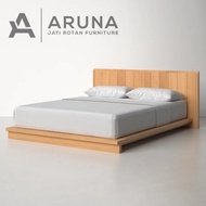 dipan tempat tidur 180x200 kayu jati 