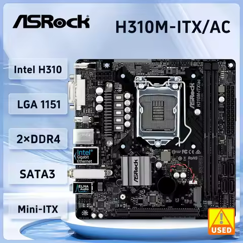 ASROCK H310M-ITX/ac MINI ITX Motherboards LGA 1151 DDR4 32G SATA III PCI-E 3.0 M.2 support 8th gen C