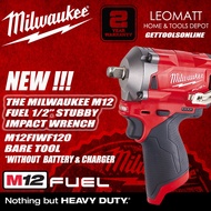 Milwaukee M12 FUEL 1/2" STUBBY Impact Wrench ( Bare Tool ) w/o Battery &amp; Charger
