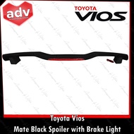 Toyota Vios 2019 2020 2021 Gen 4 Rear Trunk Spoiler w/ Brake Light (Matte Black)