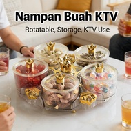 KTV Living Room Fruit Tray KTV Fruit-Coffee Table Set of 5 Fruit Snacks Rotatable Storage