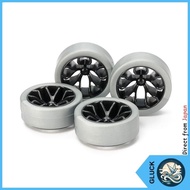 Tamiya Mini 4WD Special Edition Hard Low Height Tire (Silver) & Carbon Reinforced Wheels (Y-Spoke) 9