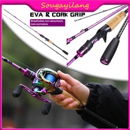 Sougayilang Casting Fishing Rod Set 20LBS MH Power Rod 7.2:1GR 12+1BB Reel Combo Joran Pancing Set