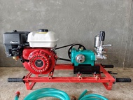 เครื่องพ่นยา เครื่องยนต์ 8 HP ติดปั๊มพ่นยา 3 สูบ ขนาด 6 หุน ไม่ใช้จารบี หม้อลม ลูกสูบเซรามิค