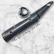 ( Hình thật video thật ) Che Pô - Ốp pô cho xe Exciter 150 EX 150 kiểu Carbon