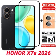 HONOR X7e 2026 Tempered Glass Screen Protector Transparent Full Cover Film For HONOR X7e HONORX7e X7
