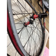 DT Swiss XR4.1 ceramic 26in rim brake wheelset.