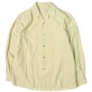 UNITED ARROWS 23AW Baby Corduroy Open Color Shirt 1111-139-3653 L Yellow Long Sleeve Open Collar Top