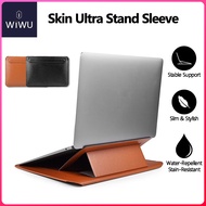 WiWU SKIN ULTRA Stand Sleeve Durable 2-in-1 Laptop Stand Sleeve Case Stylish Slim Waterproof PU Leat