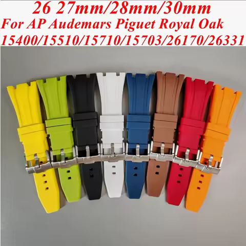26 27mm/28mm/30mm AP Watch Strap For Audemars Piguet Royal Oak 15400/15510/15710/15703/26170/26331 B