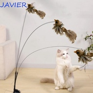 JAVIER Cat Teaser Stick Replacement Head, Plush Cat Teaser Stick Simulated Bird Cat Stick Head, Suct