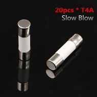 20pcs/lot Cylindrical Ceramic Fuse 5x20mm 250V Slow Blow T3.15A T6.3A T0.5A T1A T2A T2.5A 3A T4A T5A