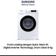 READY, MESIN CUCI SAMSUNG 8KG FRONT LOAD DIGITAL INVERTER QUICK WASH