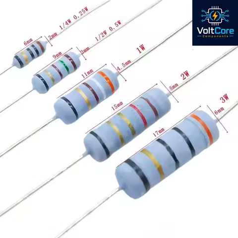 1/4W 1/2W 1W 2W 3W 0.25W 5% Wire Wound Resistor Fuse Winding Resistance 0.1R 0.22 0.33 0.47 0.51 10 