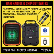 [TEGAS] HARPMAN X50 PORTABLE PA SPEAKER 2 W/LESS MIC / BLUETOOTH / USB
