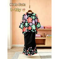 Comfortable Like Home Clothes But Stylish, 2-Piece Kurung Dress for Girls 2026. Round Neck, Straight